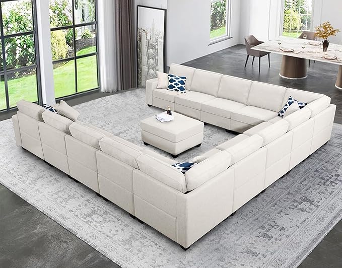 Legend Vansen Modular Sectional Sofa L Shaped Couch with Ottoman Modern Reversible Corner Sectional Couch for Living Room