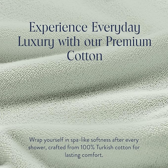 Brooklinen Super-Plush Turkish Cotton Bath Sheets - Set of 2 - Cotton, 820 GSM, Highly Absorbent, Machine Washable, Perfect for Home & Bathroom (40" x 65", Aloe Green)