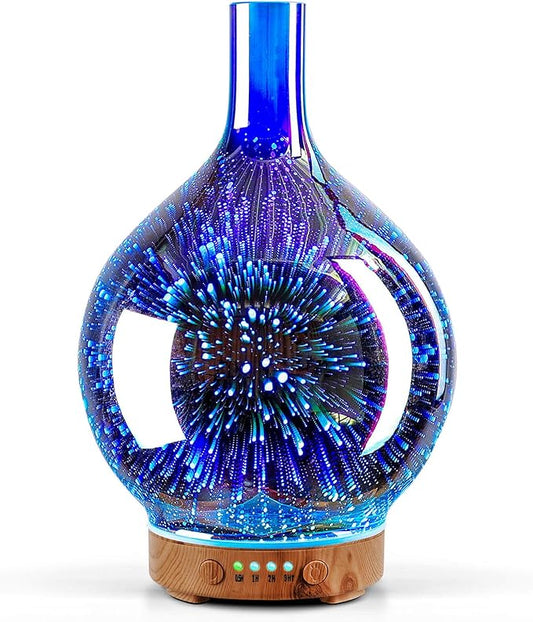 Porseme 3D Essential Oil Diffuser Cool Mist Humidifier Ultrasonic Aromatherapy Diffuser,150ml Last 6h,Auto Shut-Off,Air Refresh,Decoration for Home,Office,Yoga,Baby,Sleep