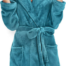U2SKIIN Women Hooded Fleece Robe, Short Plush Robes for Womens With Hood Soft Warm Spa Bathrobe