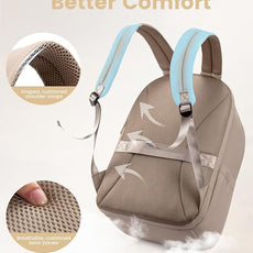 LOVEVOOK 17.3 Inch Laptop Backpack for Women - Work/Business Computer Backpack Purse, Large Capacity Casual Daypack, Travel Bag for Lawyer, Doctor, Teacher, Classic Khaki