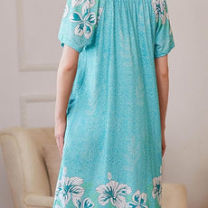 Ekouaer Women Robe Zipper Front Mumu Duster Robes Zip Up Housecoat Soft Sleepwear with Pockets