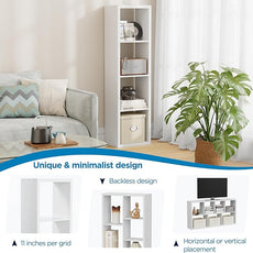 4 Cube Storage Organizer Single Row, Cube Shelf with Heavy-Duty Thick Boards, 13.31