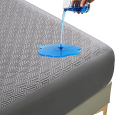 100% Waterproof Mattress Protector 18''Deep Pocket Breathable Incontinence Pads for Adults Kids Elderly Pets Machine Washable and Easy Care Bedwetting Pads(Gray, 60''x80'',Queen)