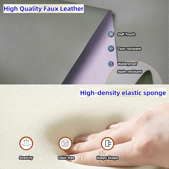 Ergonomic Home Office Desk Chair with Space Saving Flip-Up Arms, 360° Swivel & Reclining Back, Executive Chair in Soft Faux Leather Chair Multi-Angle from 90° to 135° with 450LBS Capacity（Gray）