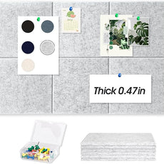 Thick Cork Board Tiles for Wall with Push Pins, 36