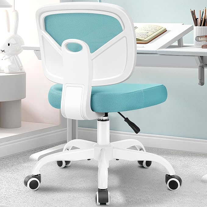 Primy Kids Desk Chair, Pink Study Chair for Boys Girls with Height Adjustable, Swivel Mesh Task Student Chairs for 4-12, Growing Teen Office Chair for Home/School/Office (Teal)