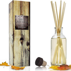 Urban Naturals Autumn Woods Reed Diffuser Set - Dark Walnut, English Lavender and White Amber - A Fresh, Earthy, Woodsy Fall Forage Scent - Made in The USA
