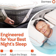 Dormeo Premium King Cooling Mattress Topper - 3-Zone OctaspringⓇ Technology for Optimal Back Support, Anti-Slip Bottom