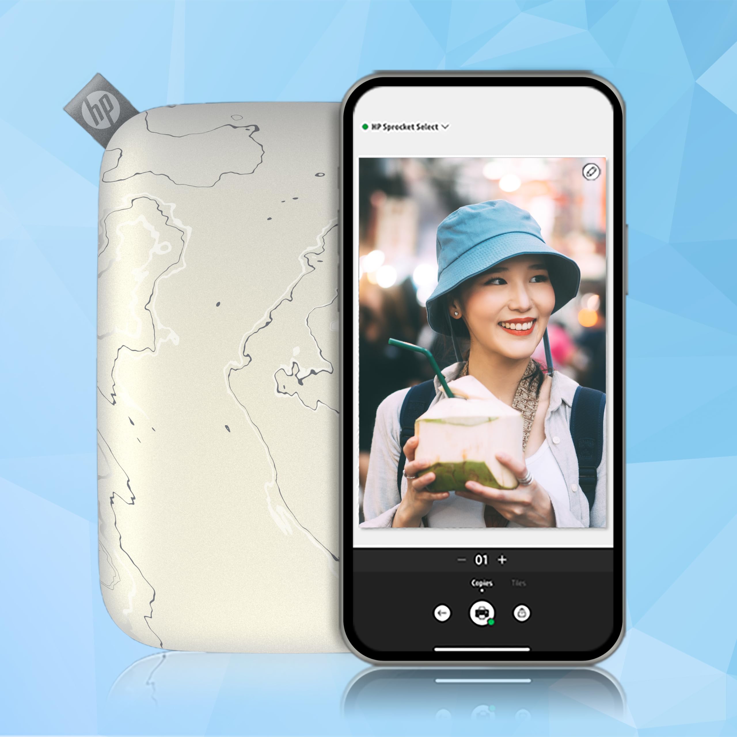 HP Sprocket Portable 2x3 Instant Photo Printer (Lilac) Print Pictures on Zink Sticky-Backed Paper from Your iOS & Android Device.