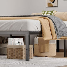 Metal Bed Frame Queen Size - 16 Inch Heavy-Duty Queen Platform Bed Frame No Box Spring Needed, Easy Assembly, Noise-Free, Sturdy Mattress Foundation, Underbed Storage Space