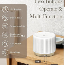 280ml Ceramic Essential Oil Diffuser,Ultrasonic Cool Mist Decorative Aromatherapy Diffuser with Auto Shut-Off,Quiet Operation,3 Timer Settings for Large Rooms,Home,Office,SPA,Yoga & Bedroom