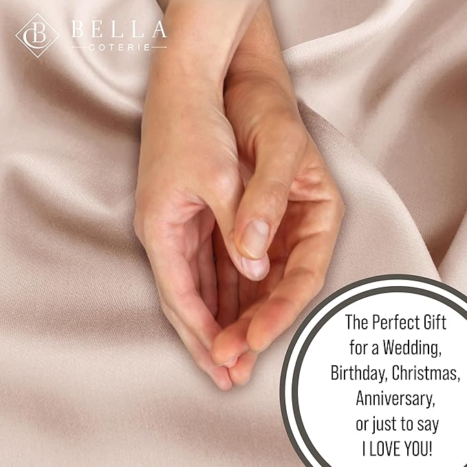 Bella Coterie Luxury Bamboo Viscose 34” Split Top King Size Sheet Set | 1 Fitted Sheet for Sleep Number & Adjustable Beds | 100% Organically Grown | Cooling & Soft | 18” Deep Pocket [Dusty Rose]