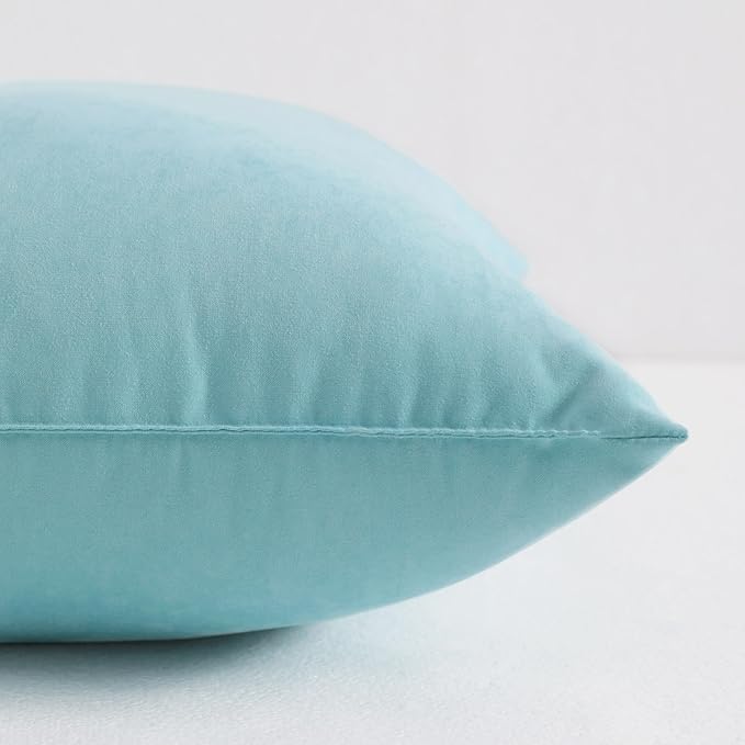 NTBAY Toddler Pillows, Down Alternative 13"x18" Pillows, Machine Washable - Soft and Breathable Travel Small Pillows for Sleeping, Ideal for Daycare, Crib, Cot, Aqua