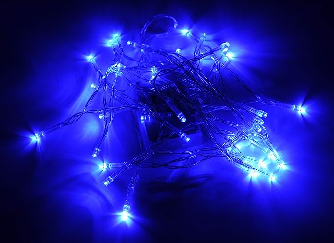 Karlling Battery Operated Blue 40 LED Fairy Light String Wedding Party Xmas Christmas Decorations(Blue,5 Pack)