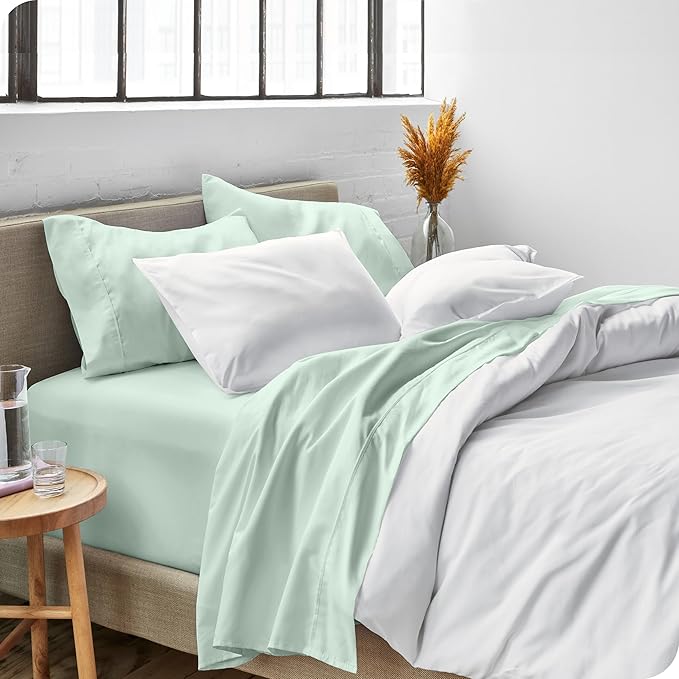 Bare Home King Sheet Set - Luxury 1800 Ultra-Soft Microfiber King Bed Sheets - Double Brushed - Deep Pockets - Easy Fit - 4 Piece Set - Bedding Sheets & Pillowcases (King, Spring Mint) BareHome