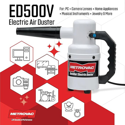 METROVAC Electric Duster with Variable Speed Control - ED-500V, Powerful Computer Blower/Cleaner