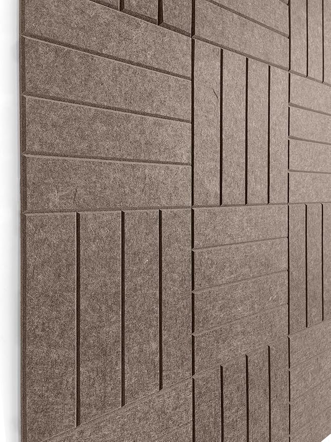 Felt Bulletin Board Tiles | Modern Cork Board Alternative | Large Cork Boards for Walls | Aesthetic Felt Wall Panels for Office & Home Decor | Pinboard & Photo Board (12-Pack) | Desert Palm
