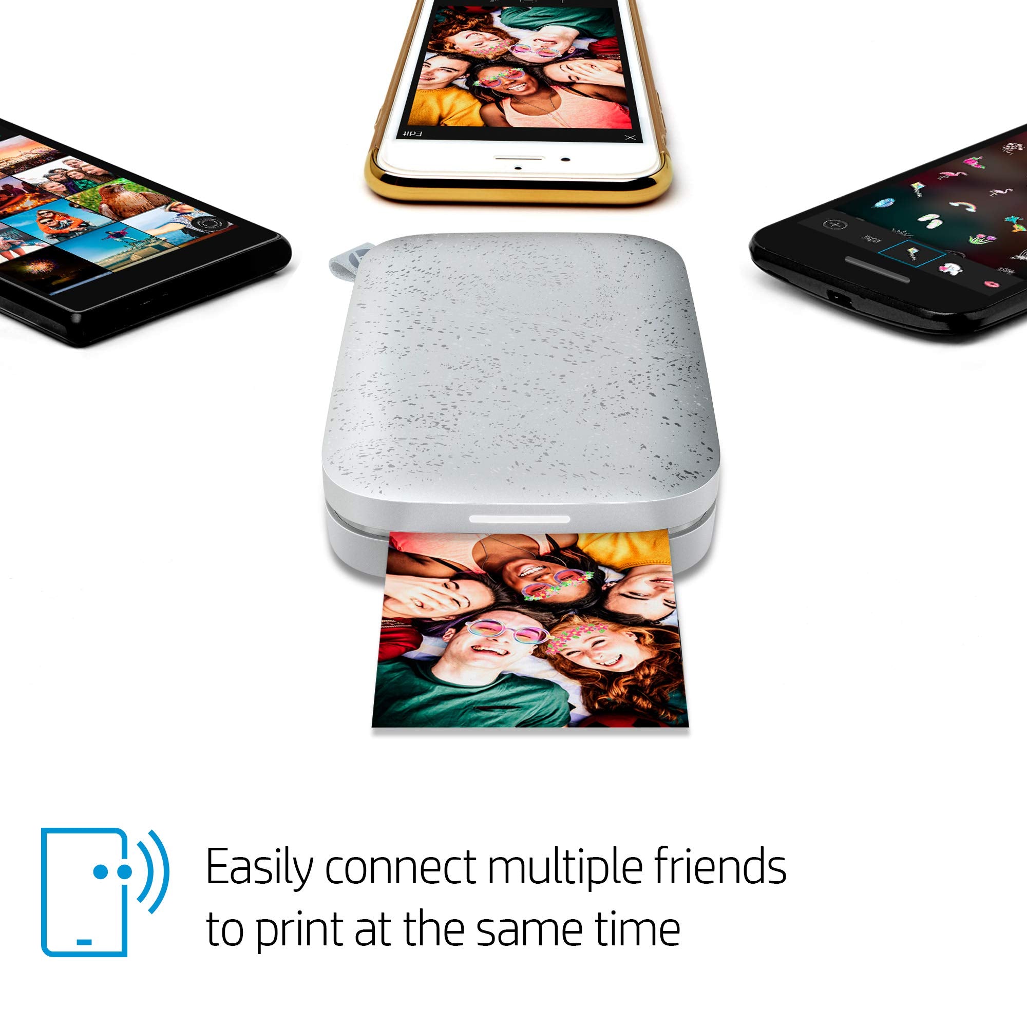 HP Sprocket Portable 2x3 Instant Photo Printer (Lilac) Print Pictures on Zink Sticky-Backed Paper from Your iOS & Android Device.