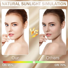 ROLOVE Gold Vanity Mirror with Lights, 15