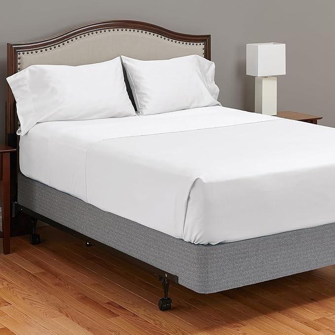 MyPillow Giza Dreams Bed Sheets, 100% Certified Giza Egyptian Cotton, Deep Pocket, Sateen Weave [King, White]