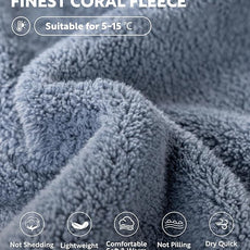 DAVID ARCHY Men's Hooded Robe Soft Coral Fleece Microfiber Bathrobe