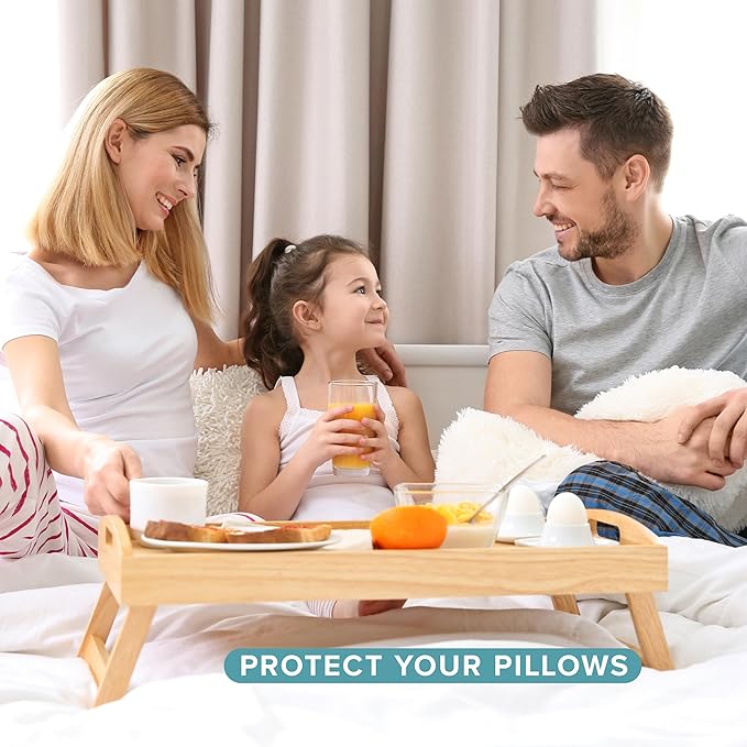 Bare Home Premium Pillow Protectors - Standard Size (2 Pack) - Premium 100% Waterproof & Breathable - Cooling - Vinyl Free Hypoallergenic - 10 Year Warranty (Standard Size, Pack of 2)