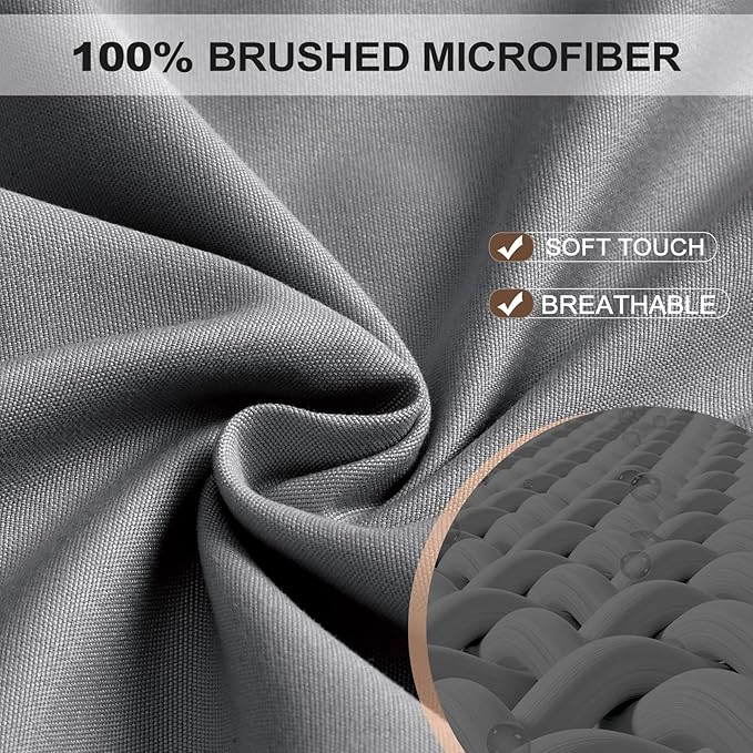 FreshCulture King Fitted Sheet Only - Hotel Quality Fitted Sheet King Size - Ultra Soft & Breathable - Brushed Microfiber - Deep Pocket - Cooling Fitted Sheets for King Size Bed (Dark Grey)