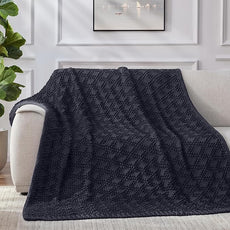 Knitted Weighted Blanket for Adult, Chunky Knit Weighted Throw for Sleep 50