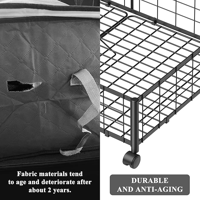 Under Bed Storage with Wheels, 360° Rotating, No-Assembly Underbed Storage Containers, 2PACK