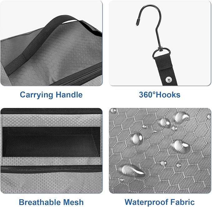 Suitcase Organizer, Travel Luggage Organizer Portable Hanging Travel Shelves Collapsible Hanging Packing Cubes for Carry on Suitcase