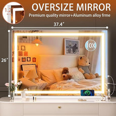 Hasipu Vanity Mirror with Lights, 37