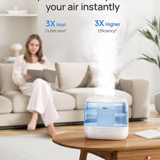 Dreo Humidifiers for Bedroom, Top Fill 4L Smart Cool Mist Humidifier with Oil Diffuser, Cartridge, Nightlight, 36H Runtime, Quiet Ultrasonic Humidifiers for Home, Baby Nursery, Plants, Office, HM311S