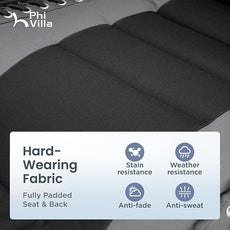 PHI VILLA XXL Oversized Padded Zero Gravity Chair Set of 2, Foldable Patio Recliner, 30