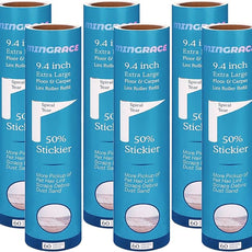9.4 inch Extra Large Lint Roller Refills Compatible with PetLovers Extra-Wide 9.4 inch Giant Floor Lint Roller, 50% Stickier, Pack of 6 Refills, 60 Sheets per Refill, 360 Sheets Total