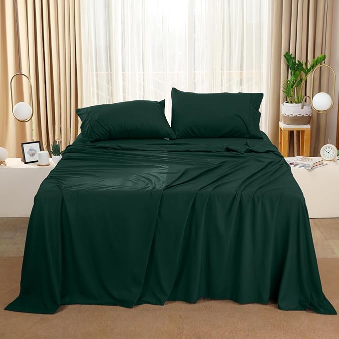 Utopia Bedding Full Bed Sheets Set - 4 Piece Bedding - Brushed Microfiber - Shrinkage and Fade Resistant - Easy Care (Emerald Green)