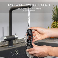 KULUNER 1-Second Rapid and Accurate Meat Thermometer - Waterproof Multifunctional Kitchen Food Thermometer, Ideal for Frying, Smoking, Grilling and More (Black)