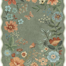 Lahome Floral Living Room Rugs, Area Rugs 5x7 Rug for Bedroom Ultra-Thin Soft Rug, Non-Slip Washable Rugs Stain Resistant Boho Low-Pile Throw Carpet for ‎Dining Room Office (5x7ft,Green)