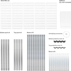 Amazon Basics 4000IBS Heavy Duty Adjustable Storage Shelving Unit, 5 Shelf, High-Grade Aluminum, Silver, 60 x 24 x 78 Inch