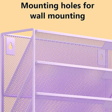 Kuntine.B Wall File Organizer (Purple, 6 Tier)