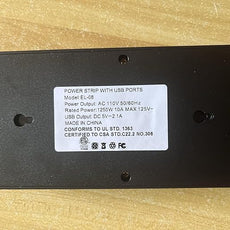 10FT Surge Protector Power Strip Extension Cord, Asamoom ETL Listed Flat Plug Power Strip with Long Cord, 8 Outlets and 3 USB A & 1 USB-C Port, 1700J Wall Mount Desk Black