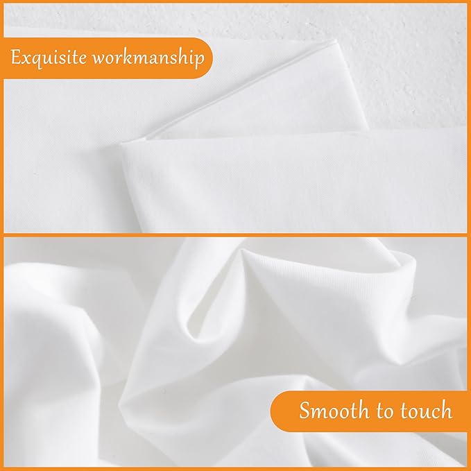 NTBAY Standard Cotton Pillowcases - Envelope Closure 20x26 Pillowcases Set of 2, Breathable and Soft Bed Pillow Cases, Cream