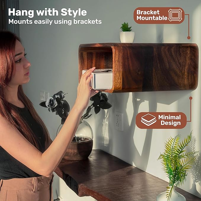 Wooden Cube Storage Book Shelf Organizer, Bookcase for Bedroom, Livingroom, Dormroom, Home Office, Studyroom, Home Decor and Contemporary Spaces (Walnut | Pack of 1)