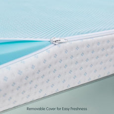 SyMax 4 Inch King Mattress Topper, High Density Memory Foam Bed Topper with Breathable Removable Cover Made from Bamboo, CertiPUR-US Certified, 4 Inch