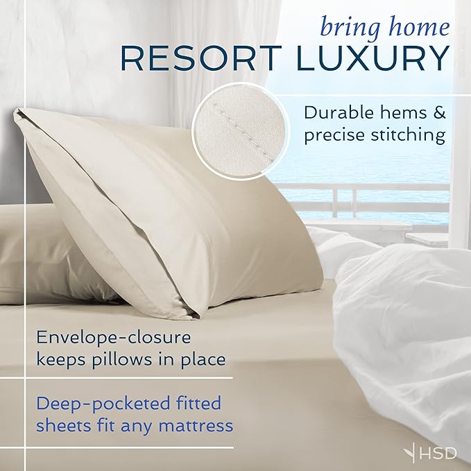 Hotel Sheets Direct 100% Viscose Derived from Bamboo Sheets King Size - Cooling Bed Sheets with 2 Pillowcases - Breathable, Moisture Wicking & Silky Soft Sheets Set- Rose Pink