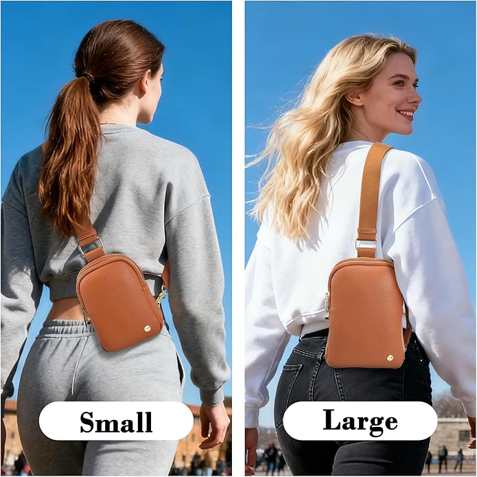 INICAT Travel Small Crossbody Sling Bags Women Cross Body Purses Passport Holder Vegan Leather Fanny Packs Birthday Gifts