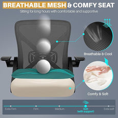 FelixKing Office Chair - Ergonomic Desk Chair Breathable Mesh Task with Wheels and Lumbar Support Home Desk Office Chairs with Flip up Armrest Rolling Swivel for Home Computer Black Pack of 8