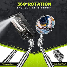 Telescoping Magnetic Pickup Tool Set, Inspection Mirror Telescoping, LED Flashlight, Cool Gadgets for Men, Stocking Stuffers, Gifts for Dad, Husband, Kids, Boyfriend, Magnet Stick