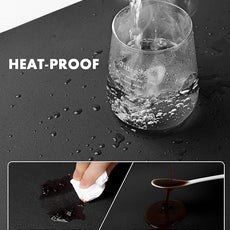 YSAGi Double-Sided Desk Pad, Leather Desk Mat, Eco Cork Desk Pad Protector, Large Mouse Pad for Desk, Waterproof Desk Blotter Pad, Desk Writing Pad for Office Work/Home(23.6