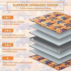 yescool Truck Car Weighted Blanket 7 Pounds Cooling Weighted Lap Blanket, Heavy Blanket for Sleeping, Breathable Weighted Throw Blanket Gift for 60-80lbs, 40